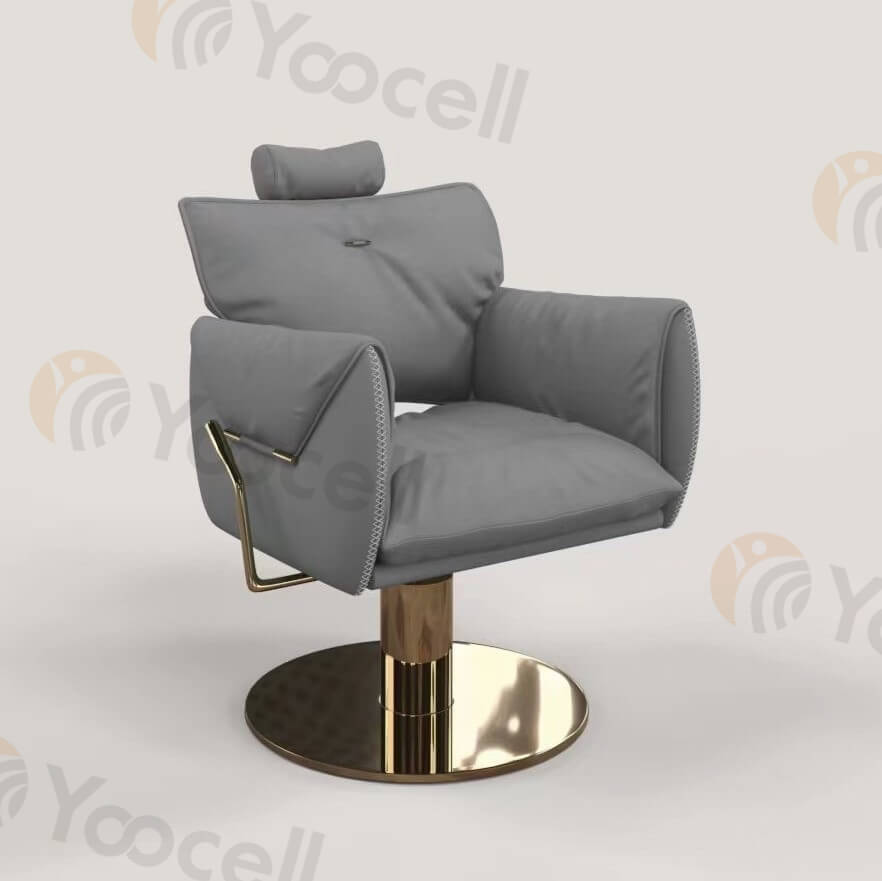 Yoocell new design grey leather gold styling chair