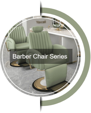 Yoocell barber chair for barbershop green barberchair for salon beauty makeup chair reclining chair wholesale