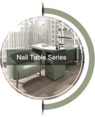 Yoocell green manicure table nail station for nail salon