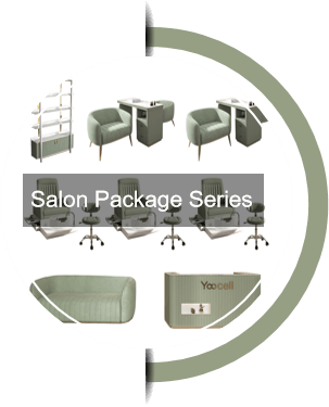 Yoocell green salon furniture package deal