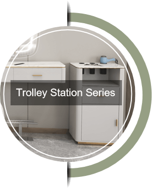 Yoocell white trolley station for hair salon workstation for salon beauty salon furniture